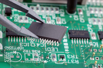 holding an integrated circuit chip 