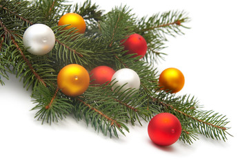 Fototapeta na wymiar Christmas tree decorations