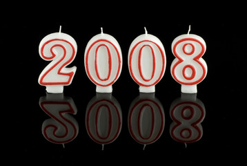 Happy New Year candles 2008