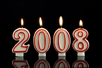 Happy New Year candles 2008