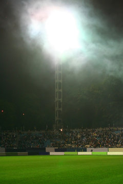 After the battle. On the stadium
