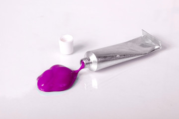 tube of paint violet