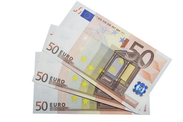 Obraz na płótnie Canvas pięćdziesiąt banknotów euro
