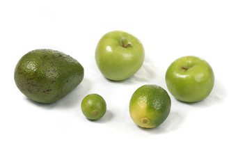 green fruits and vegetables
