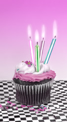 Cupcake with Candles