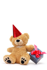 Bear with gift box