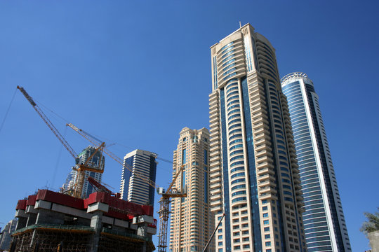 On going construction and high rise buildings