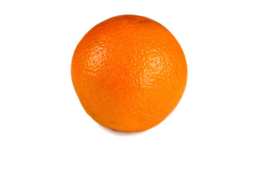 Single orange isolated on the white background