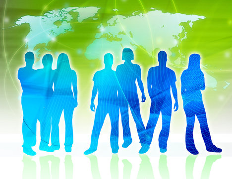 textures style of people silhouettes 