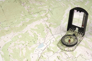 Topo Map and compass