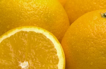 Store enrouleur tamisant sans perçage Tranches de fruits fond orange