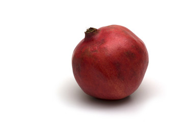 fresh pomegranate on white background
