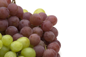 fresh  grapes on white background
