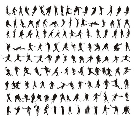 vector de siluetas de deportes