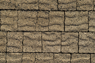 Pavement brown bricks texture