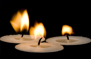 Flickering candles