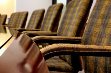 Chairs in a corporate meeting room