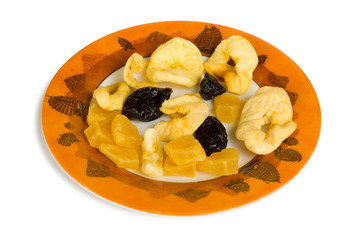 Dish of dried fruits