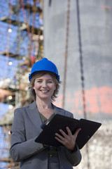 Successful woman oil platform engineer