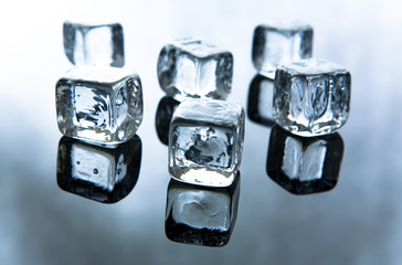 Melting ice cubes