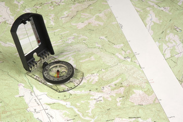 Topo Map and compass