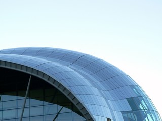 Glass roof building