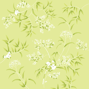 Green soft floral background