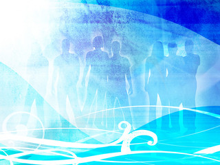 textures style of people silhouettes 