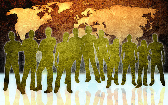 textures style of people silhouettes 