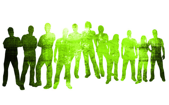textures style of people silhouettes 