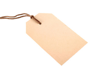 Blank tag isolated on white