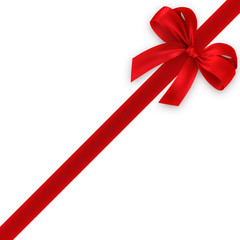 red gift, ribbon, bow