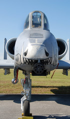 Closeup of military jet