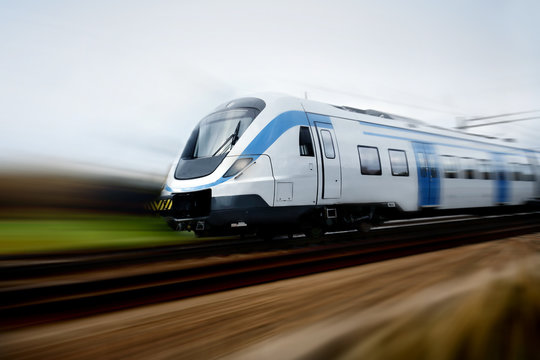 Fast Train With Motion Blur