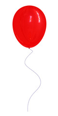 red ballon isolated on white
