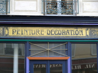 Obraz premium Peinture-décoration, Enseigne ancienne, Paris