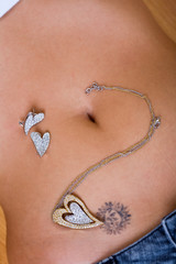 Ring and heart necklace