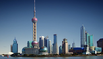 Naklejka premium Shanghai - Pudong Skyline