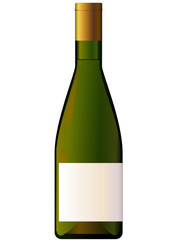 Bouteille de vin blanc