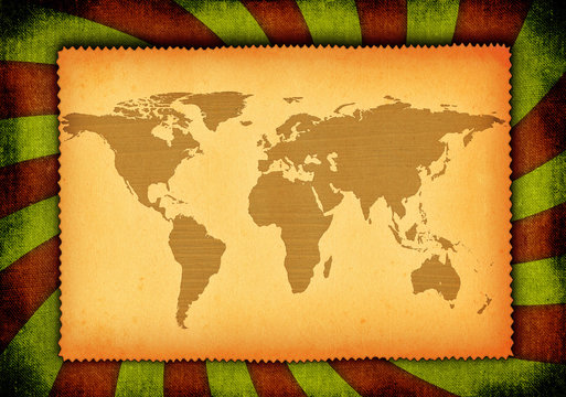 Fototapeta old world map
