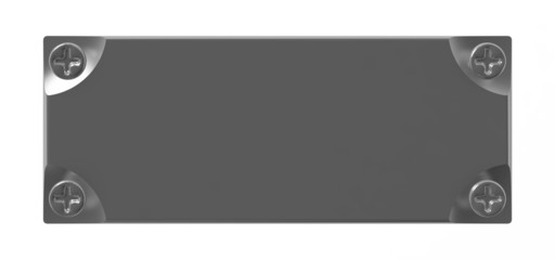 Obraz premium grey metallic tablet is bound screw-bolts