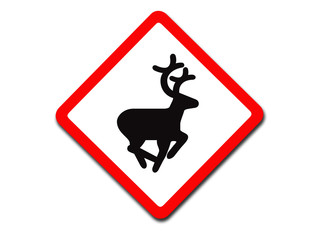 Deer Crossing sign