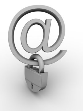 Symbol for internet with padlock