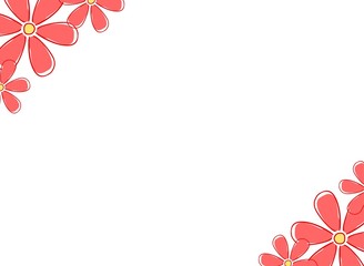 Pink floral border card