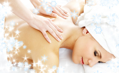 professional massage with snowflakes #2