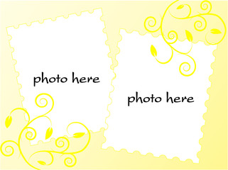 yellow picture border,vector