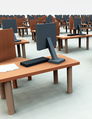 Many Desks With Chairs 3