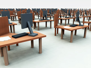 Many Desks With Chairs 4
