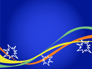 abstract waves with stars,vector