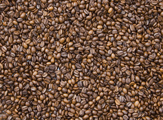 coffee beans make a pattern